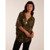 Leopard Front Diamante Tunic Top