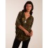 Leopard Front Diamante Tunic Top