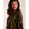 Leopard Front Diamante Tunic Top