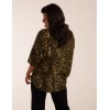 Leopard Front Diamante Tunic Top