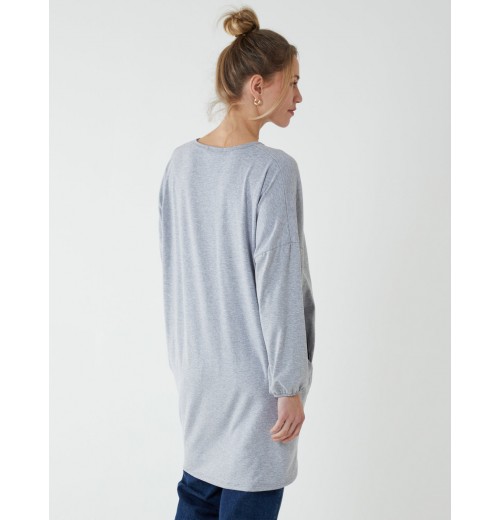 Twist Front Cotton Tunic With Side Pocket