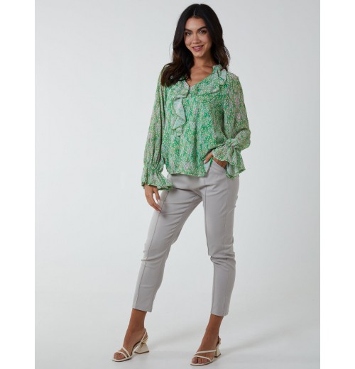 Chiffon Frill Blouse