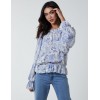 Butterfly Floral Print Gypsy Chiffon Blouse