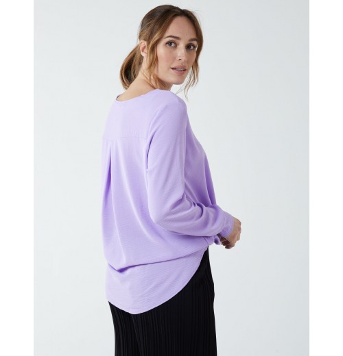 Crossover Woven Plain Blouse