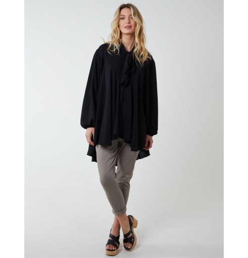 A Line Hi Low Tunic Blouse