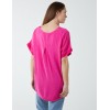 Satin Trim  V Neck Top