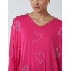 Hotfix Multi Heart Batwing Top